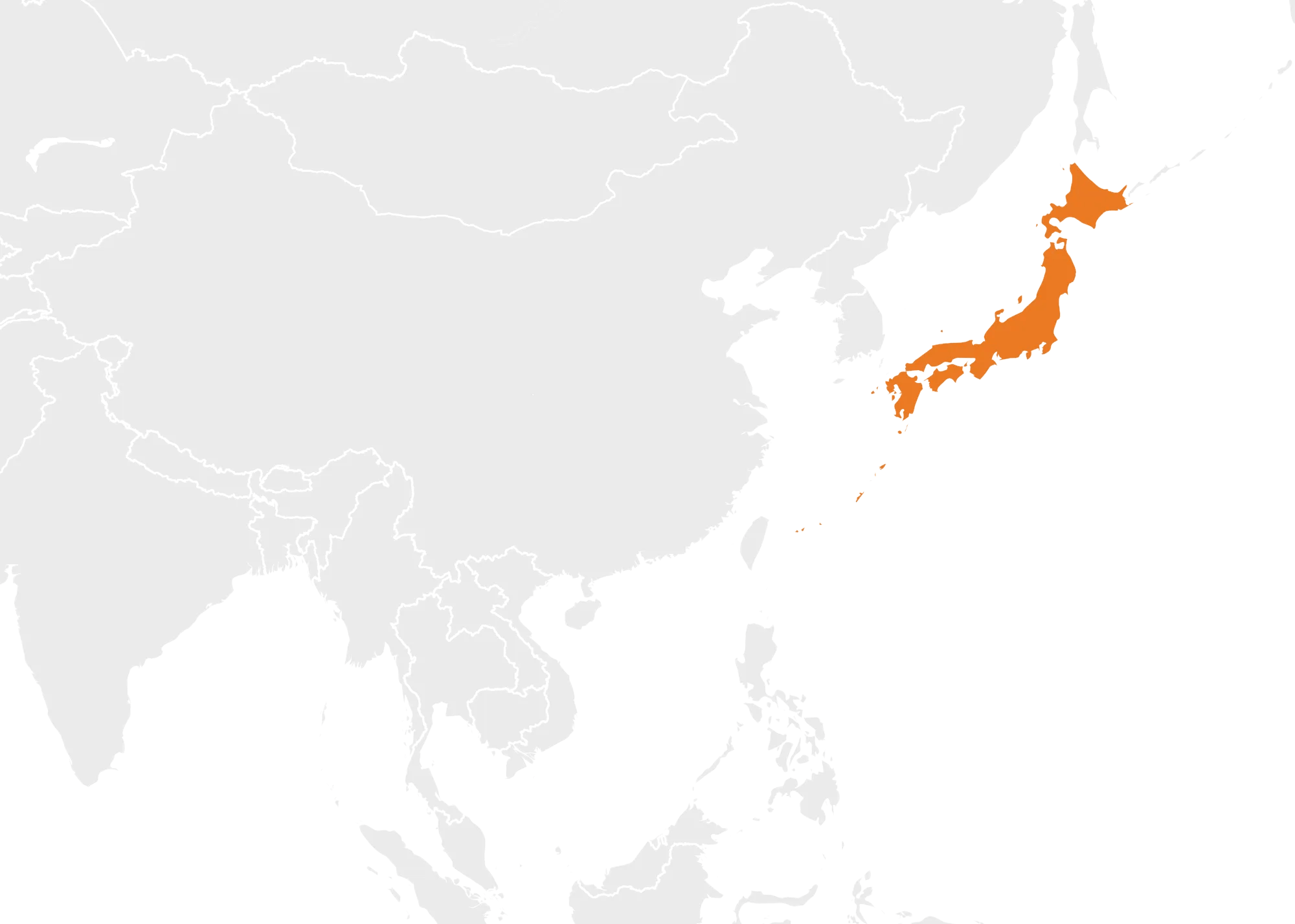 Global map showcasing the Japan market.