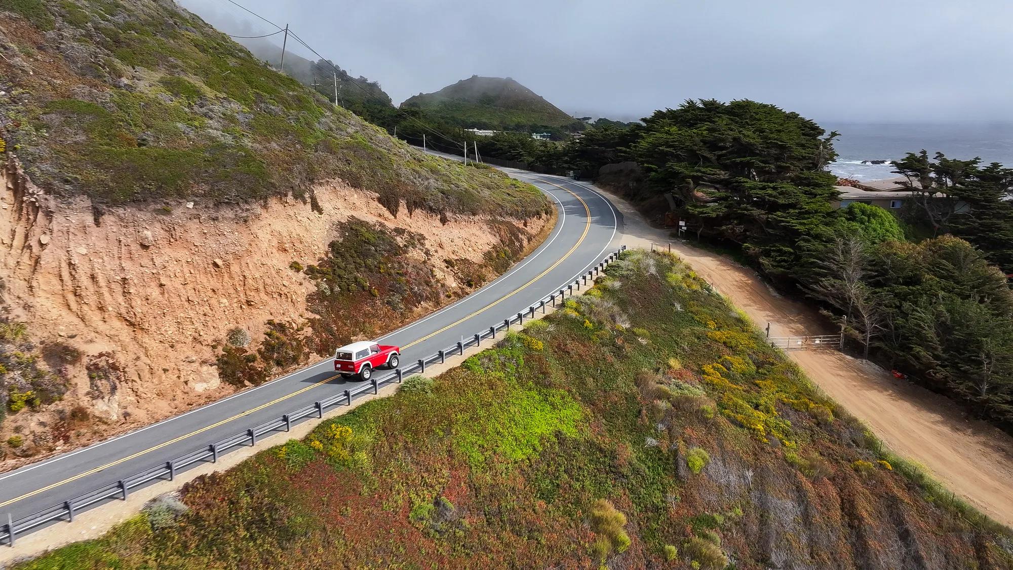 These assets were produced in collaboration with More Than Just Parks for the Rural Regional Marketing Program. They showcase a red bronco driving on Highway 1 and are representative of the Central Coast region.