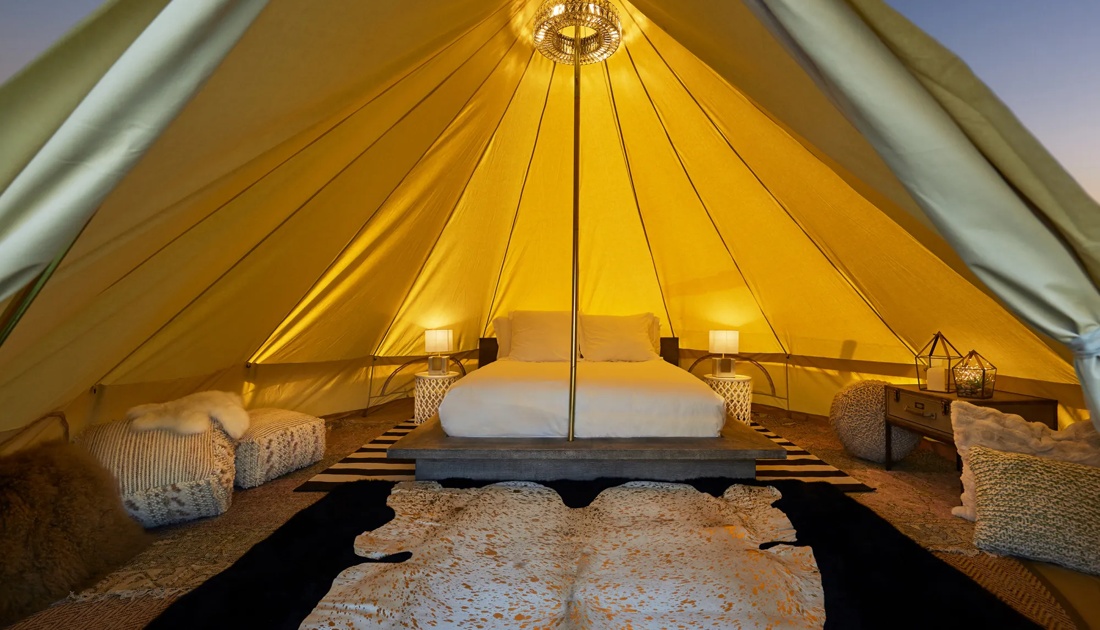 Story Idea submission of the luxurious tent on the terrace at the Beverly Wilshire in Beverly Hills, CA.