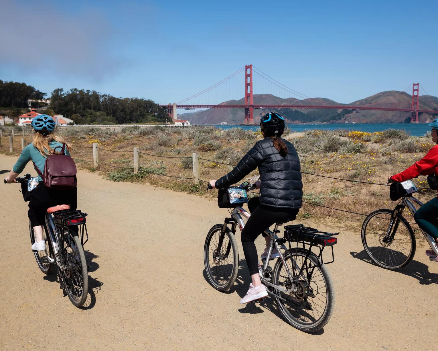 A guided e-bike ride with Blazing Saddles in San Francisco, California on April 30, 2022.