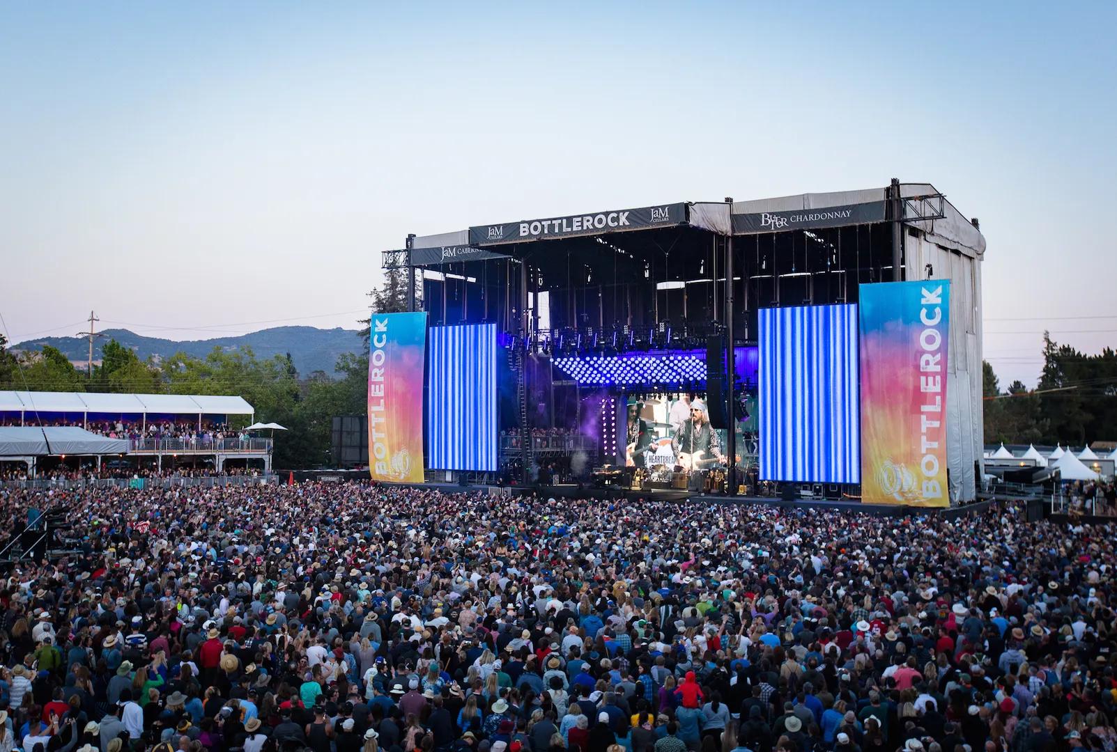 BottleRock is an annual three-day music, food, and wine festival held in Napa Valley, California. It features performances from a mix of established and emerging musical acts, spanning genres like rock, pop, indie, and electronic. In addition to music, the event offers a variety of gourmet food vendors, local wines, and craft beers, making it a celebration of Napa's renowned culinary and beverage culture. The festival attracts thousands of attendees and typically takes place over Memorial Day weekend.