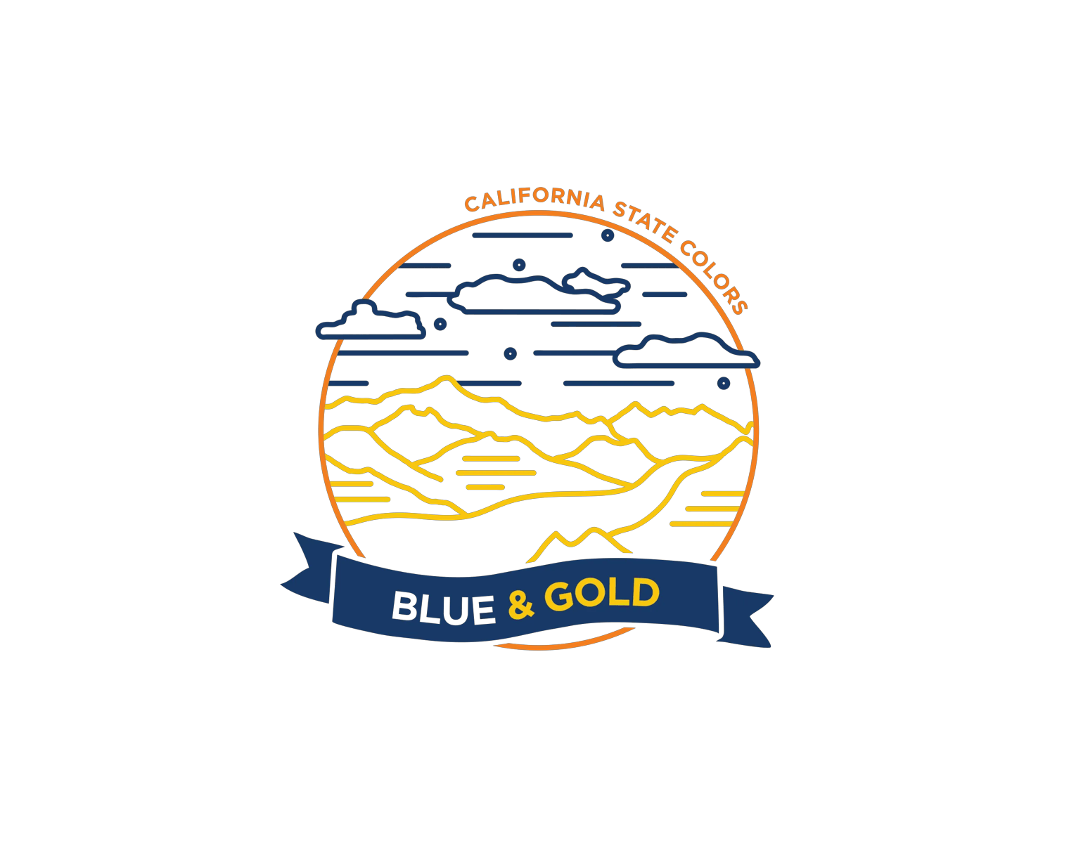 This custom icon set incorporates Visit California's primary brand colors to represent official state symbols, such as the flag, state animal and state motto.