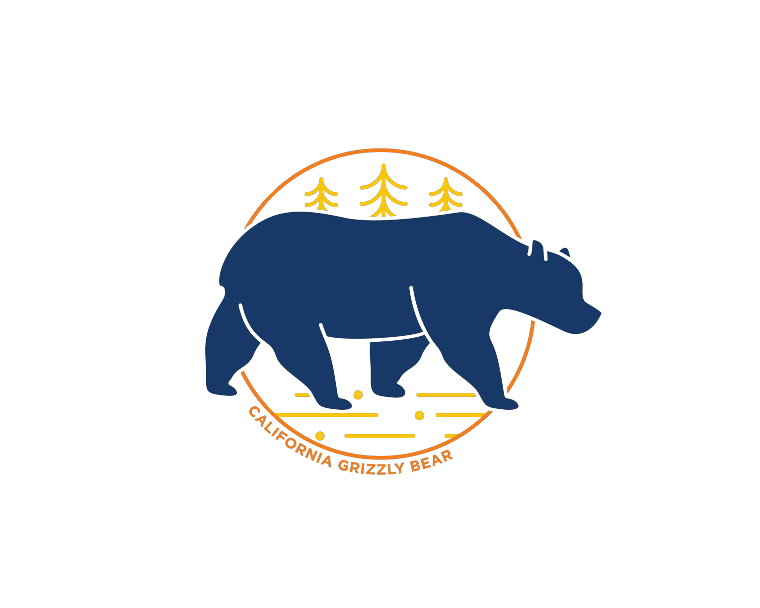 This custom icon set incorporates Visit California's primary brand colors to represent official state symbols, such as the flag, state animal and state motto.