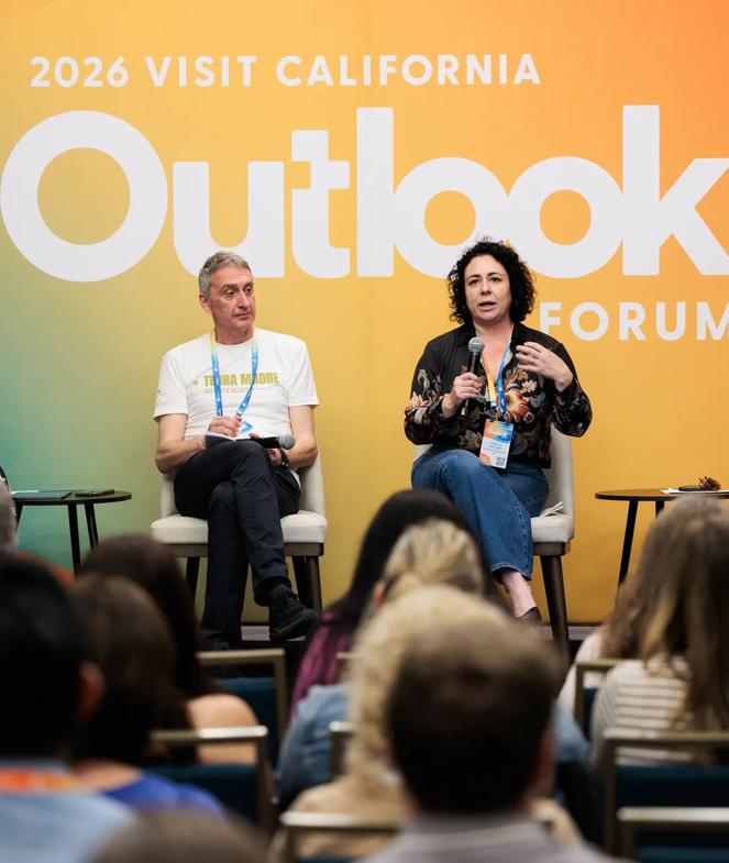The Visit California Outlook Forum in Chula Vista, California on March 11, 2026.