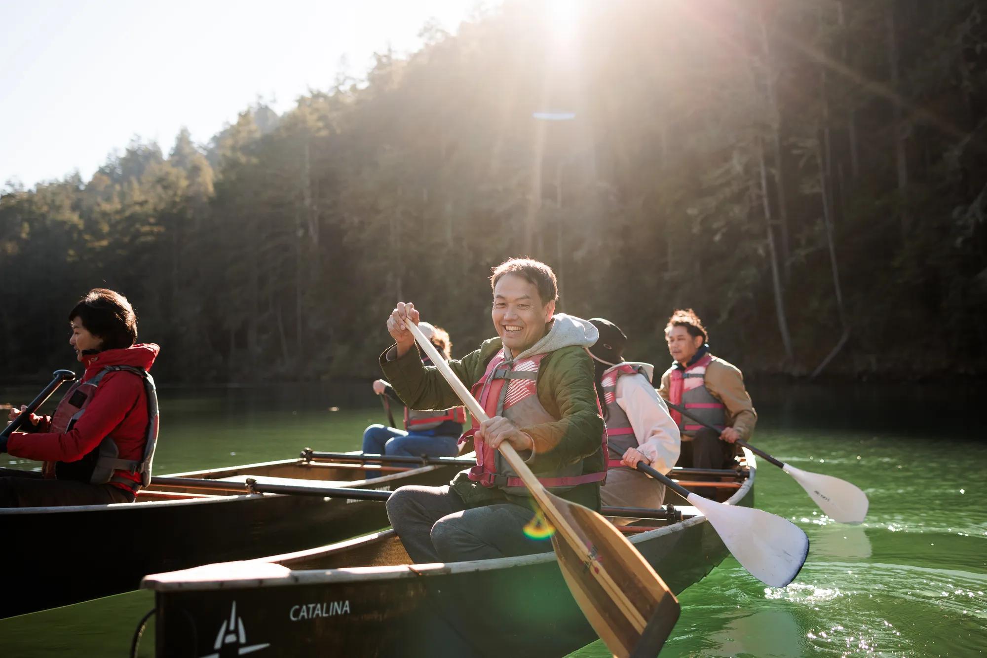 Canoeing the Big River with Catch-a-Canoe Adventure in Mendocino.