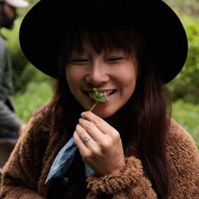 The Visit California Global Influencer Adisory Board meeting goes foraging with guide Ty "The Fungi" Kun in Jenner, California on May 7, 2025.