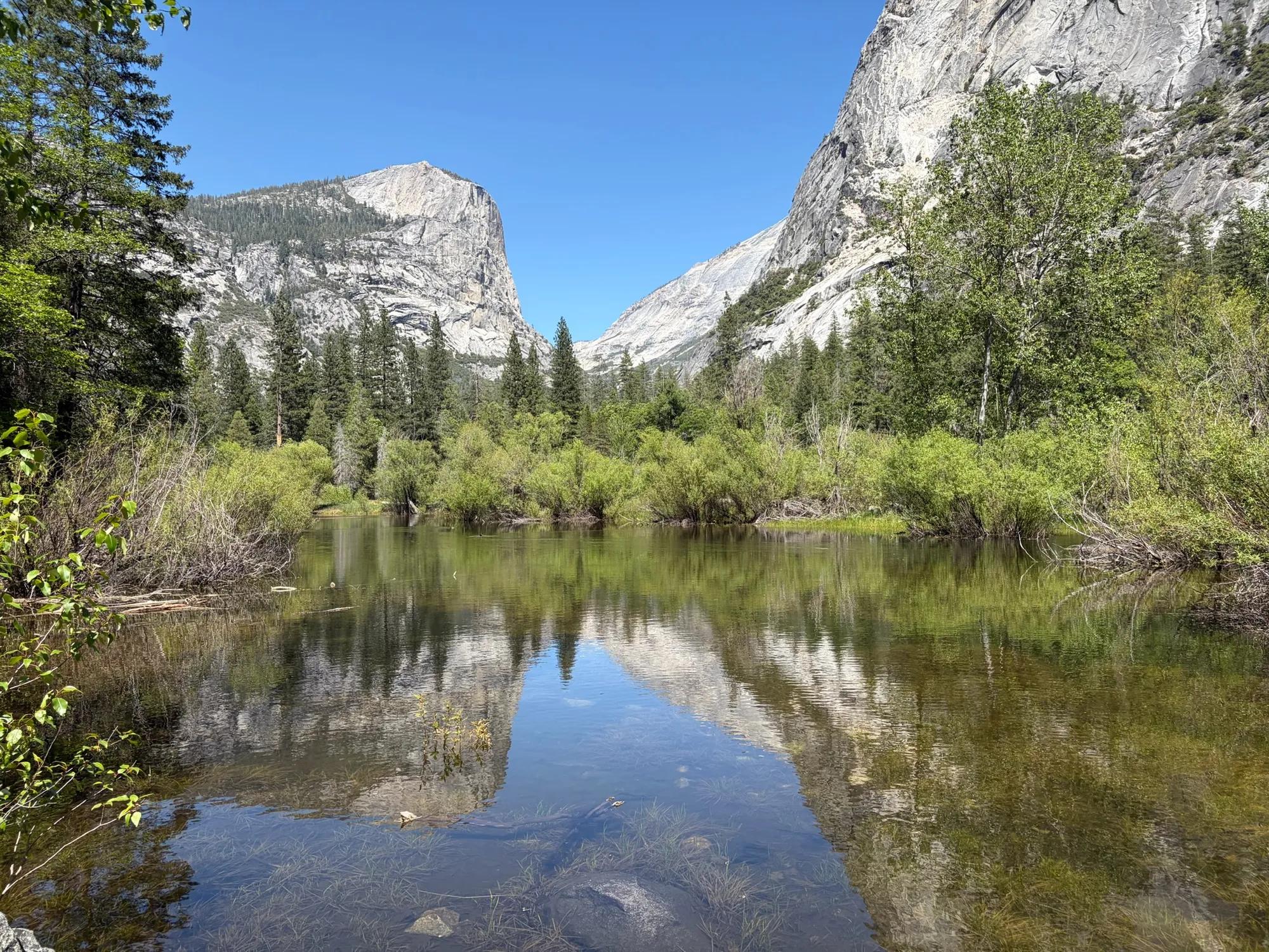 These are images of Yosemite National Park from May 2026. Images feature: Half Dome, El Capitan, Yosemite Valley, Yosemite Falls, Bridalveil Fall, Vernal Falls, Mist Trail, Tunnel View, Mirror Lake, and the Merced River. These images are royalty free and can be used in organic, paid, and by third parties.