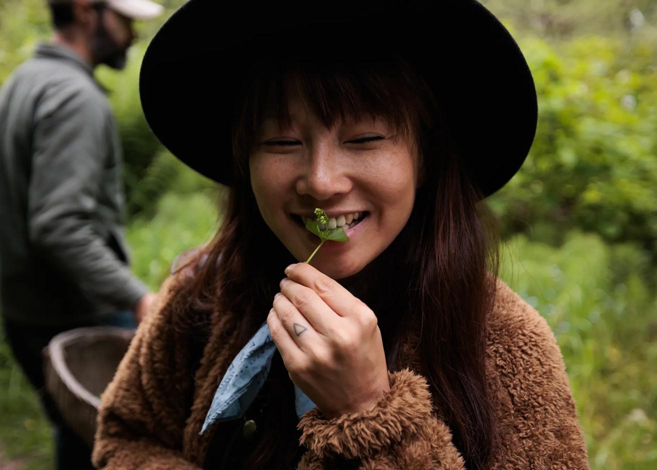 The Visit California Global Influencer Adisory Board meeting goes foraging with guide Ty "The Fungi" Kun in Jenner, California on May 7, 2025.