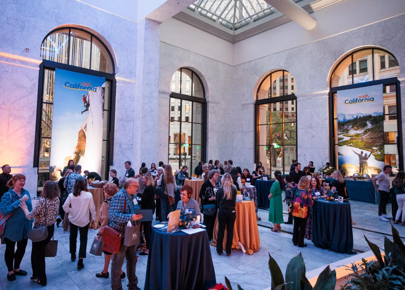 Spring 2024 San Francisco Media Reception at The Conservatory at One Sansome in San Francisco on April 11, 2024.  Attendees included 39 tourism partners, and 81 media and influencers.