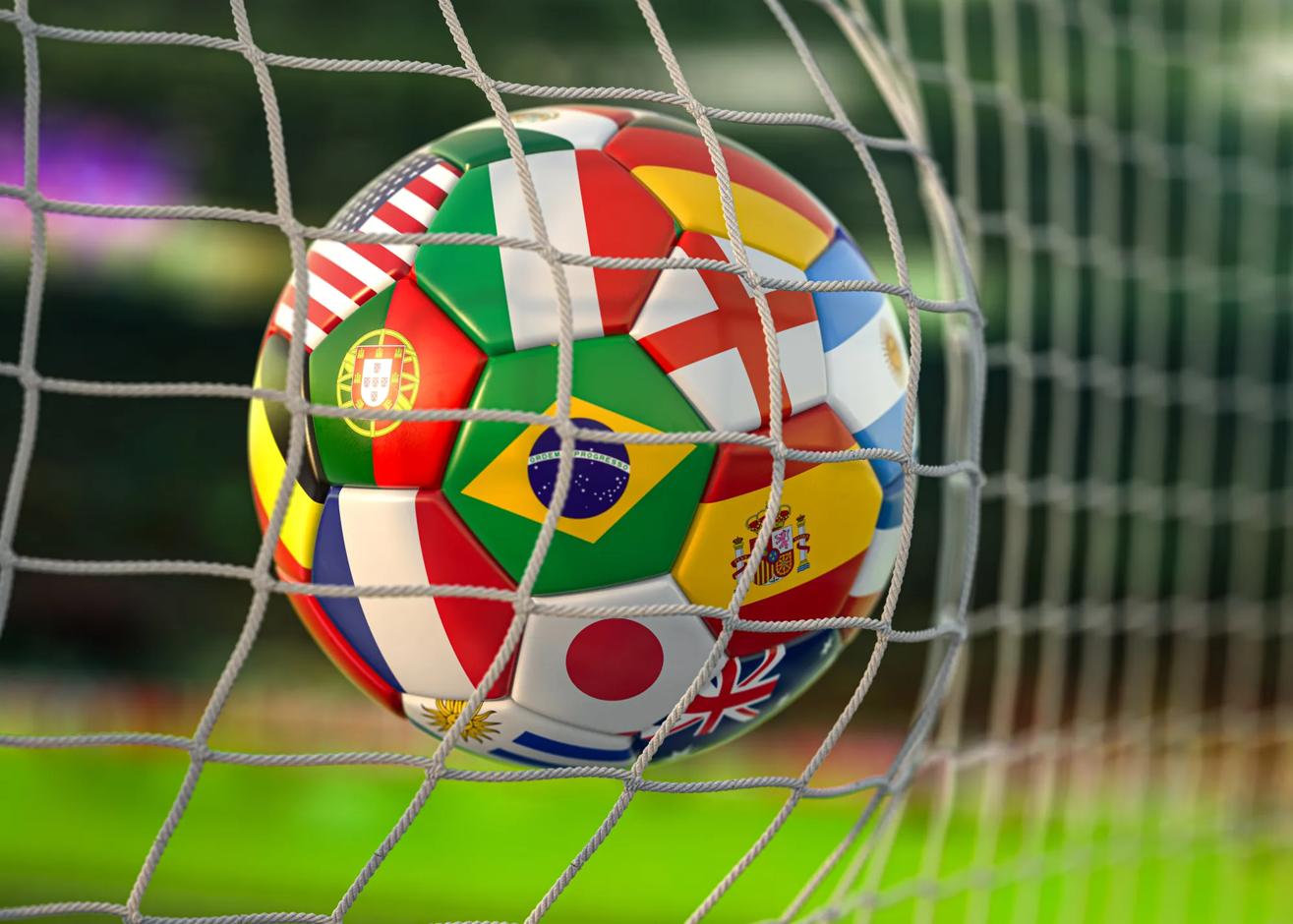 International soccer-football play and fans enjoying World Cup™ in various venues. 1341285864