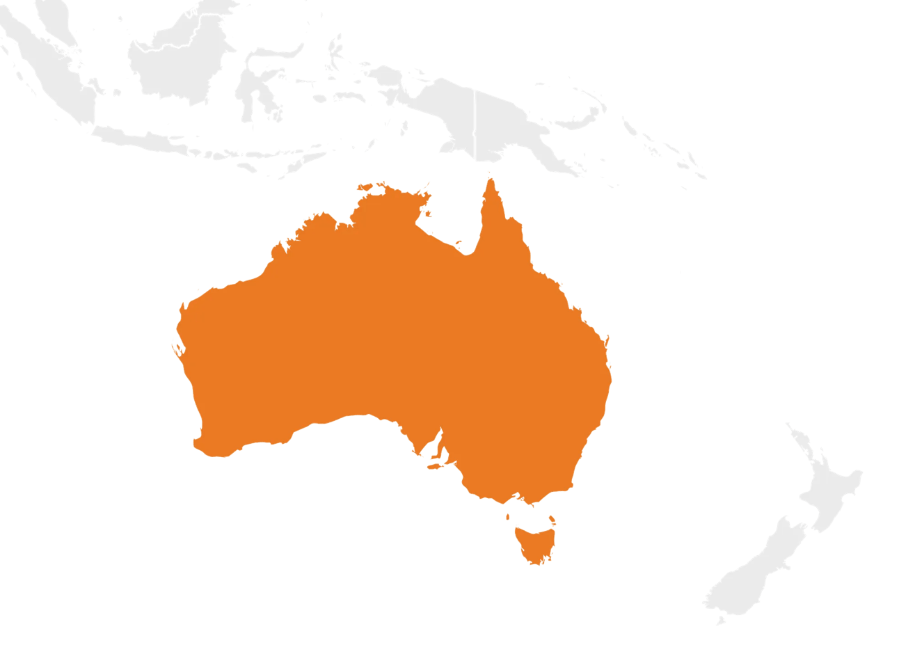 Global map showcasing the Australia market.