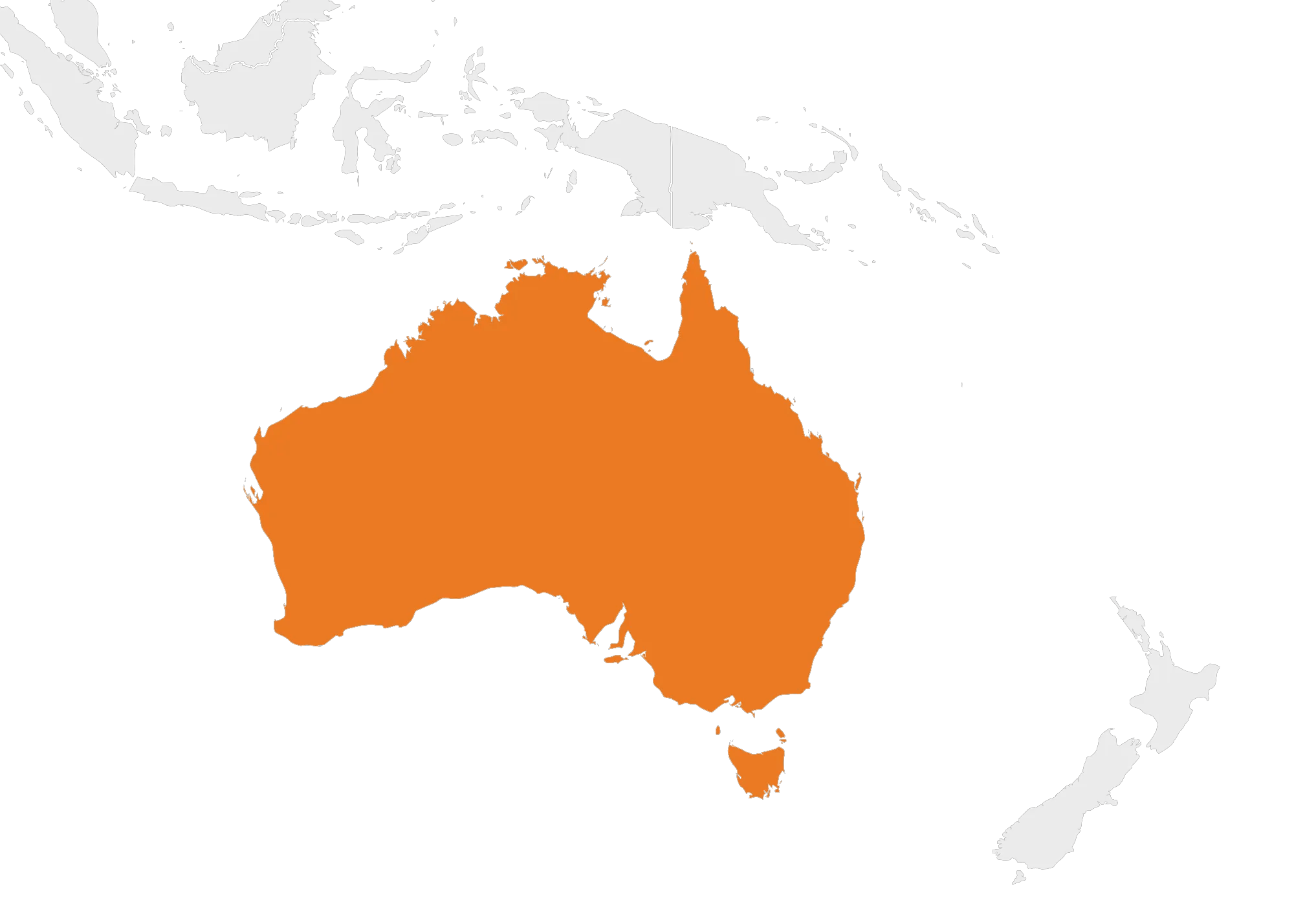 Global map showcasing the Australia market.